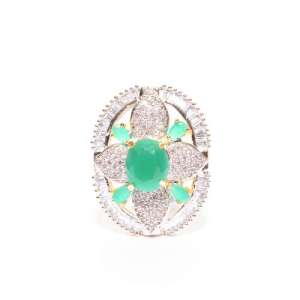 anshika-jewellery-green-cocktail-ring